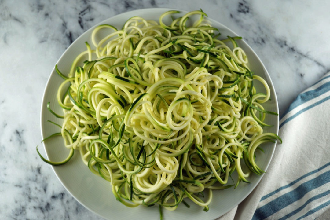Zucchini Zoodles (Noodles) & Homemade Simple Tomato Sauce Fit Fab Fodmap
