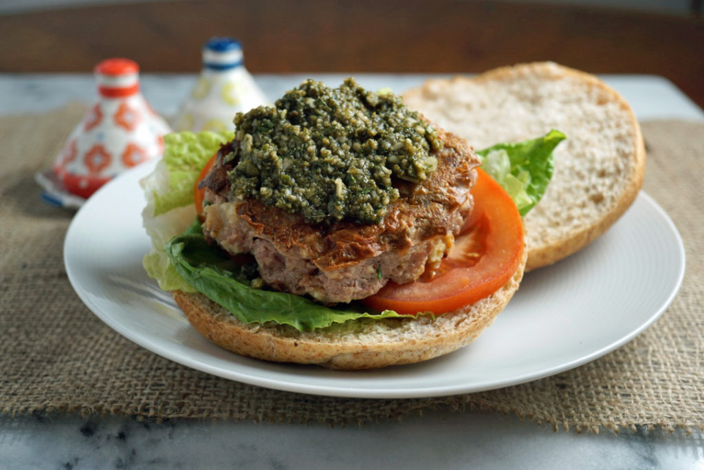 Pesto Turkey Burgers IBS diet plan Fit Fab FODMAP