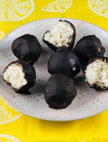 FODMAP diet desserts - chocolate coconut truffles