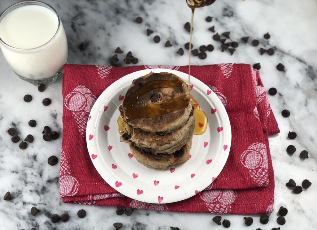 Chocolate Chip Buckwheat Pancakes a FODMAP breakfast