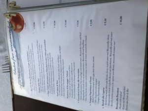 A gluten-free menu in Sorrento, Italy