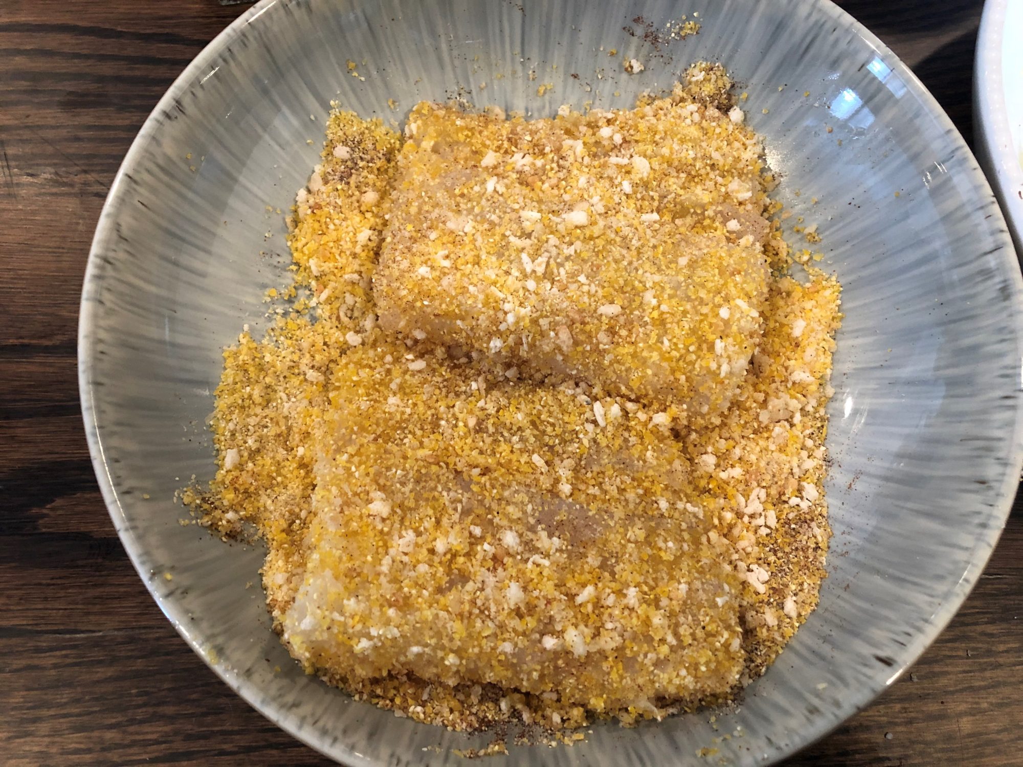 Coating the cod fillet - Fit Fab Fodmap